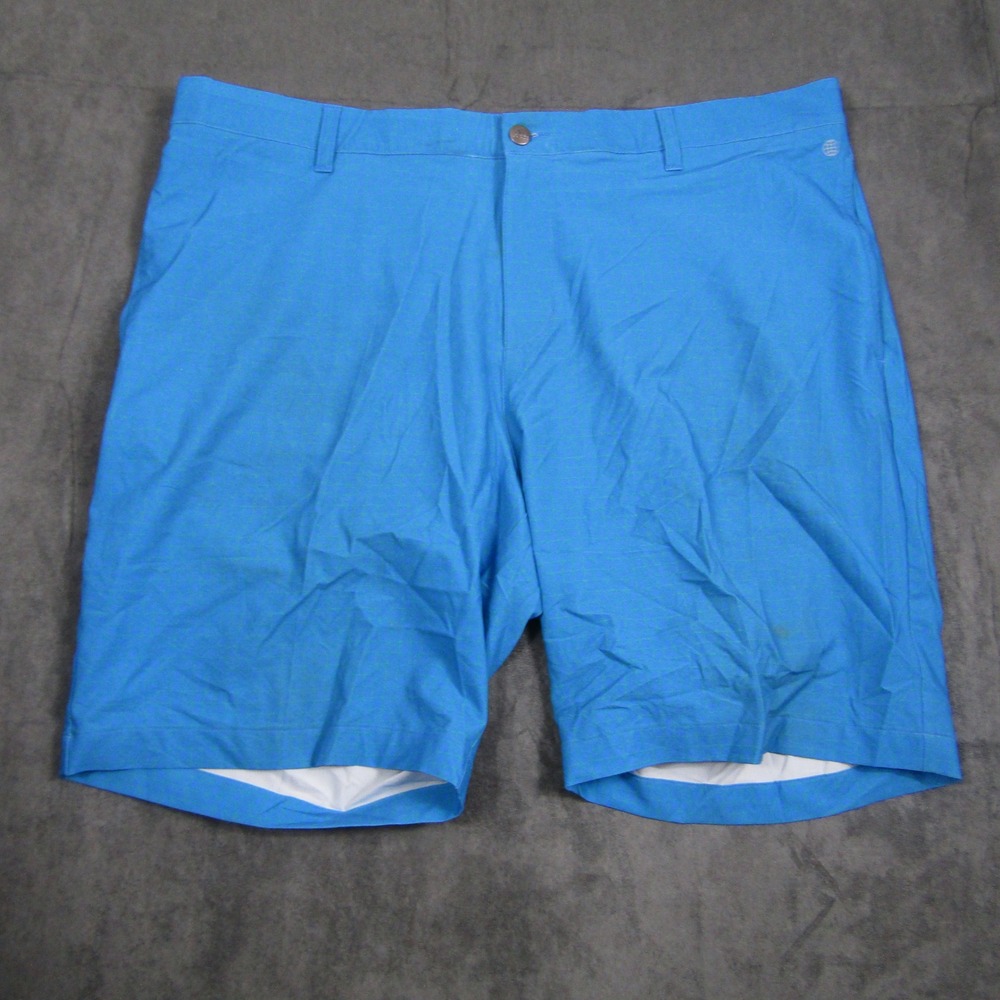 Adidas Golf Shorts Mens 38 Blue Geometric Print Recycled Stretch Performance